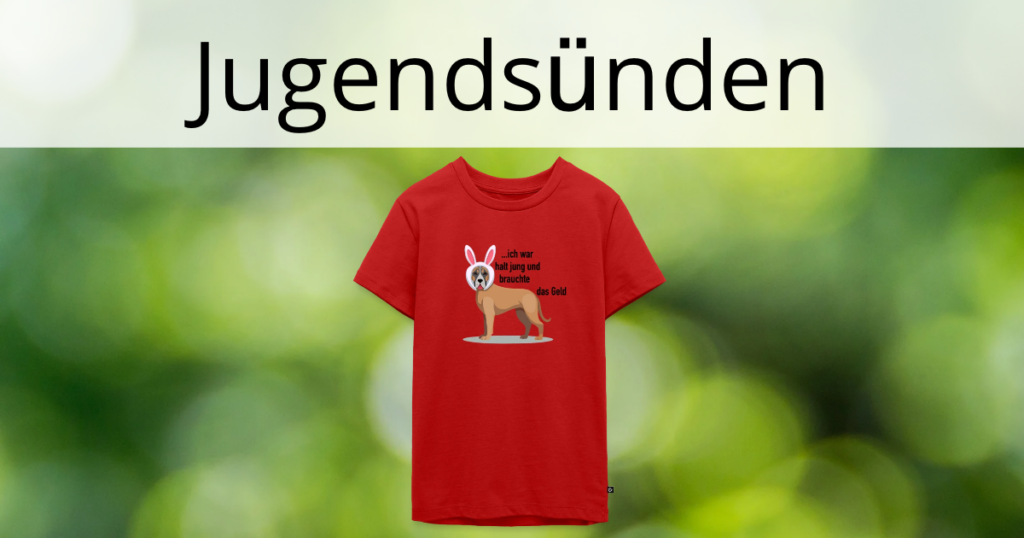 Rotes Shirt mit Doggenaufdruck